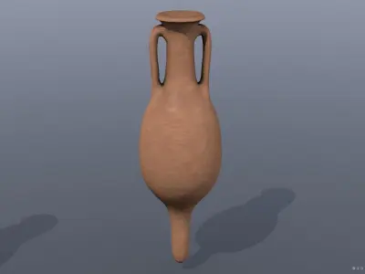 Dressel 7-11 type Amphora Low-poly 3D model