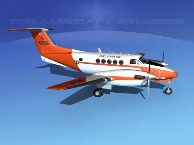 Beechcraft UC-12Q Huron V02 USN 3D model