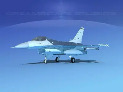 Gen Dyn F-16A Falcon Singapore 3D model
