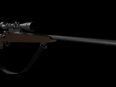 M40 Sniper Free low-poly 3D model