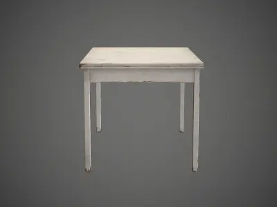Table Old Painted Low-poly 3D model