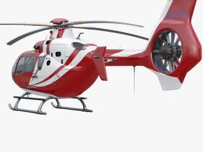 Eurocopter EC 135 Medical Red 3D model