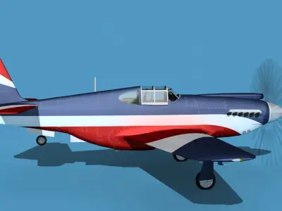 North American A-36A Apache S04 Racer 3D model
