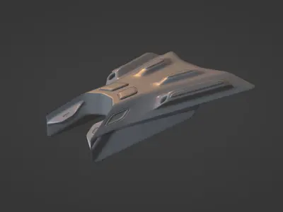 Sci-Fi Space Jet Vehicle 3D model