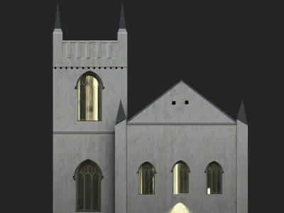 Saint James Church Low-poly 3D model