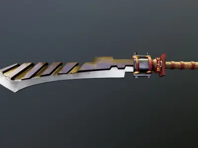 Sword game-ready Low-poly 3D model
