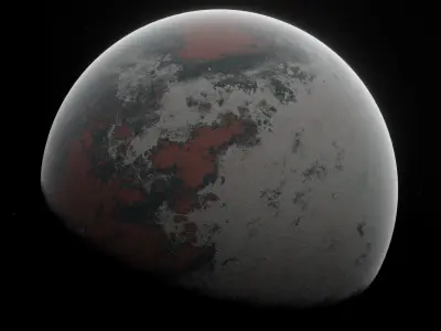 Planet Space Ready to game Low-poly 3D model 4