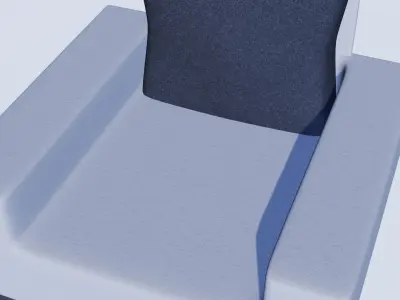 Modern Armchair Free low-poly 3D model purchase