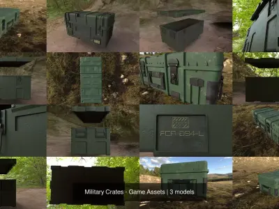 Military Crates - Game Assets 3D Model Pack