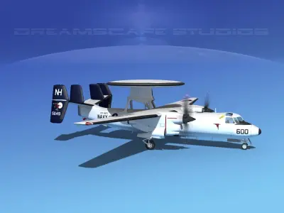Grumman E-2C Hawkeye V14 3D model