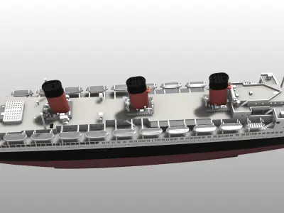 SS ILE DE FRANCE French ocean liner 1927 print ready model 3D print model