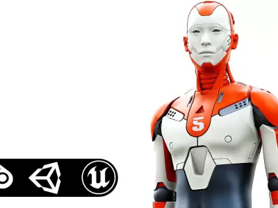 HUMANOID ORPHEUS-F  Rigged for Unreal Engine - Unity - MIXAMO 3D model