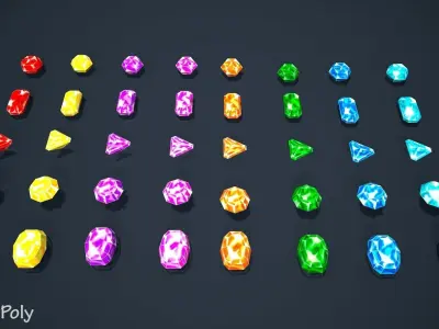 Fantasy Treasure Pack Low-poly 3D model