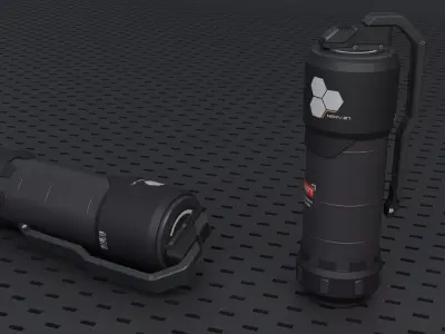 Flashbang Grenade Game Ready Low-poly 3D model