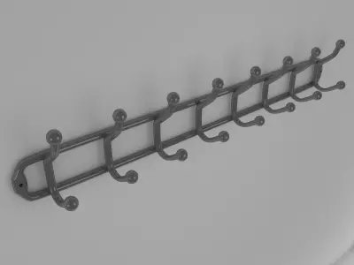 Fixed Clothes Hanger Free low-poly 3D model
