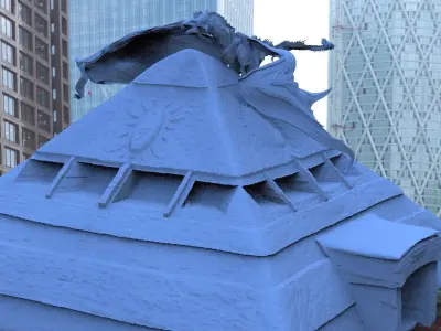 Dragon on Pyramid 3D model