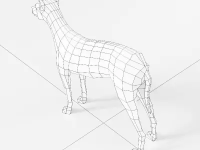 German Mastiff dog 3d model  Low-poly 3D model