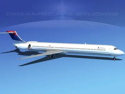 McDonnell Douglas MD-80 Delta 1 3D model
