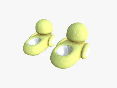 Slippers J05 Yellow Bird - Costume Character Design Low-poly 3D model