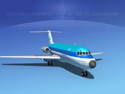 Douglas DC-9-20 KLM 3D model