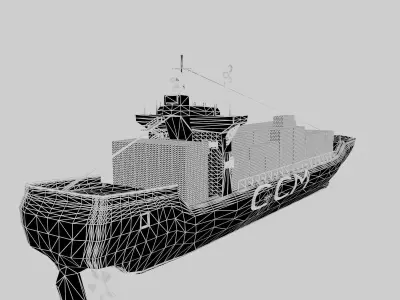 Cargoship Blender File Free 3D model