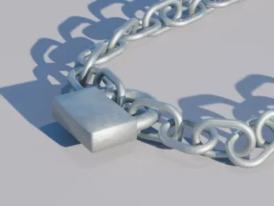 Metal chain 3D model