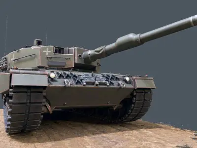 Leopard 2A4 Low-poly 3D model