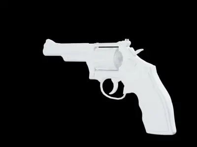 3D Revolver Model 3D model