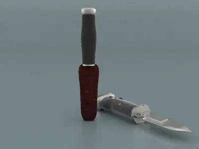 laos Game Combat Knife Low-poly 3D model