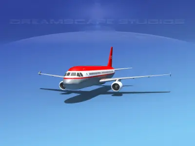 Airbus A320 LP LTU Low-poly 3D model