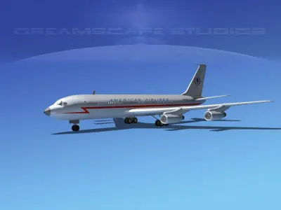Boeing 707 American Airlines 1 3D model