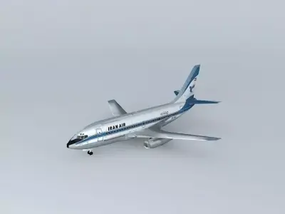 Iran Air Boeing 737 200 Free 3D model
