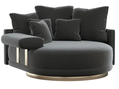 luxence jet sectional armchair 3D model