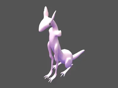 Sleek Monster v1 001 Low-poly 3D model