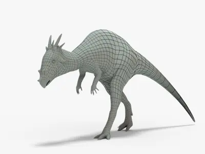 Dracorex Rigged Basemesh Low-poly 3D model