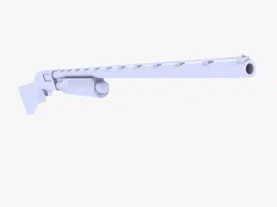 12GA Pump Shotgun Low-poly 3D model