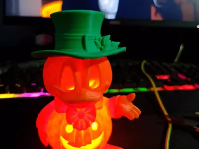 Halloween Donald Duck Pumpkin - Decor and Carved Versions Free 3D print model