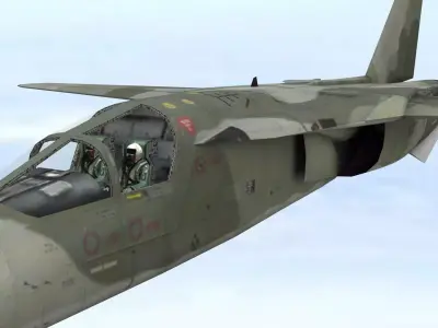 Fighter Jet Flying In Sky Plane V11 Low Poly 3D Model Low-poly 3D model