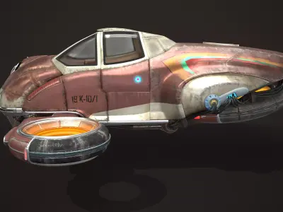 Sci-Fi Flying Machine 3D model