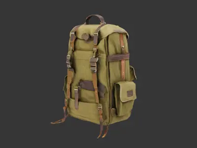 Survival Backpack Free low-poly 3D model