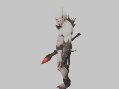 Monster Warrior Character Low-poly 3D model