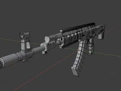 Ak-12 ak - rifle Free low-poly 3D model