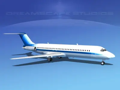 Douglas DC-9-30 Corporate 2 3D model
