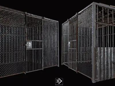 outdoor prison cell Low-poly 3D model