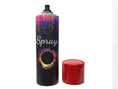 Spray bottle of paint 3D model