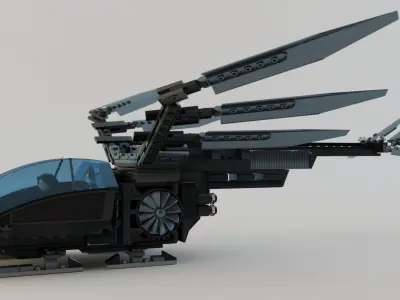 Lego Ornithopter with Paul Atreides 3D model