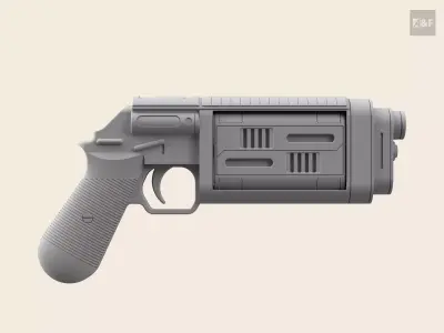 Cassian Andor Bryar Blaster Pistol Free 3D print model