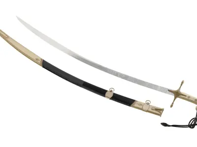 Mameluke Sword  Low-poly 3D model