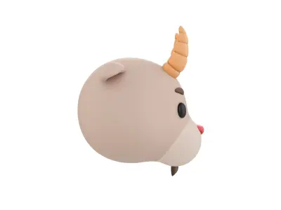 Prop138 Goat Head 3D model
