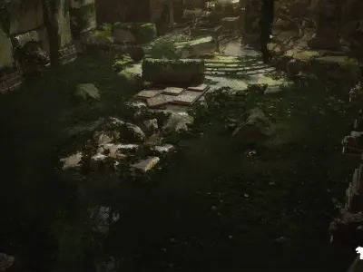 Mayan Ruins Environment Low-poly 3D model